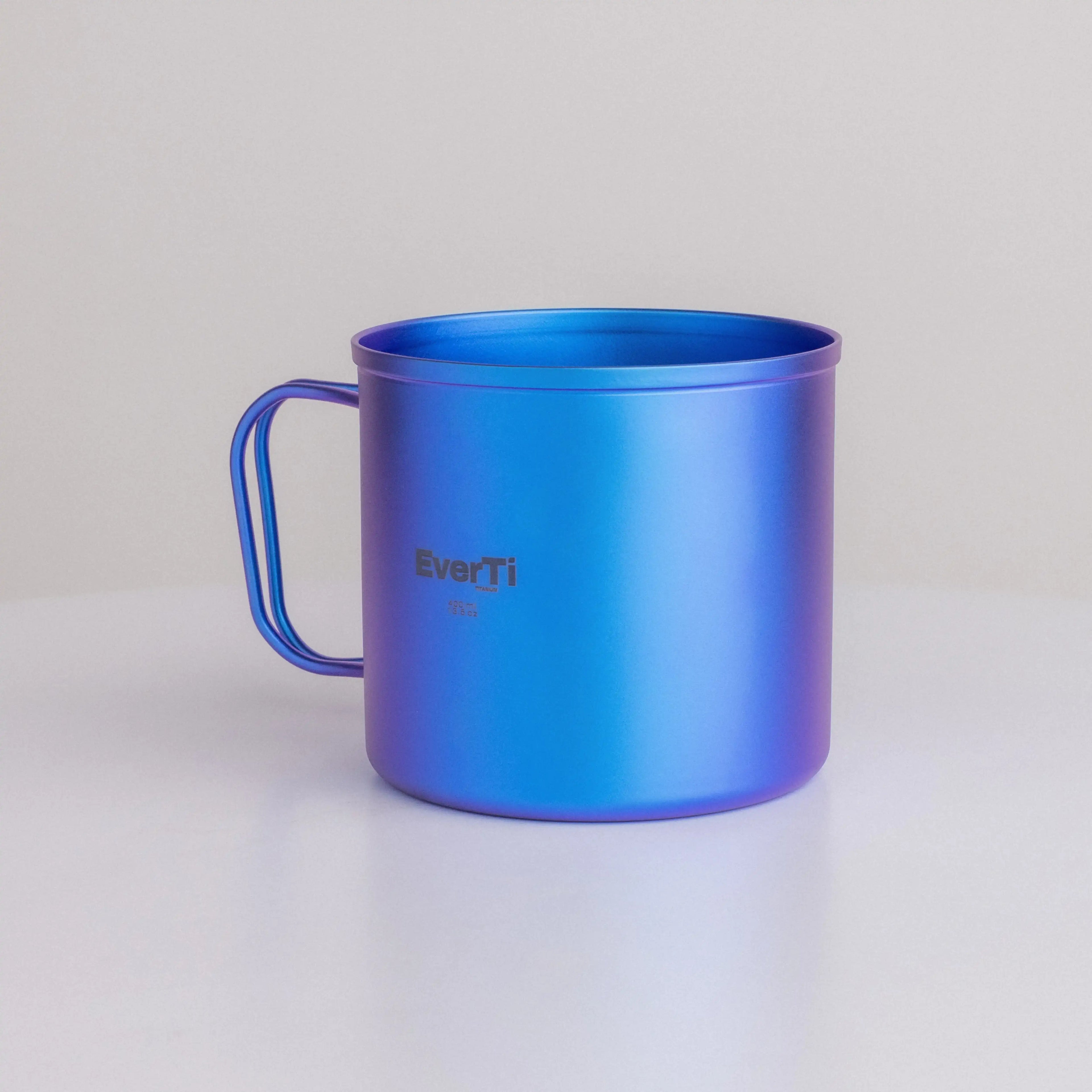 Aura Non-Coating Titanium Mug – 400ml – Aurora Blue