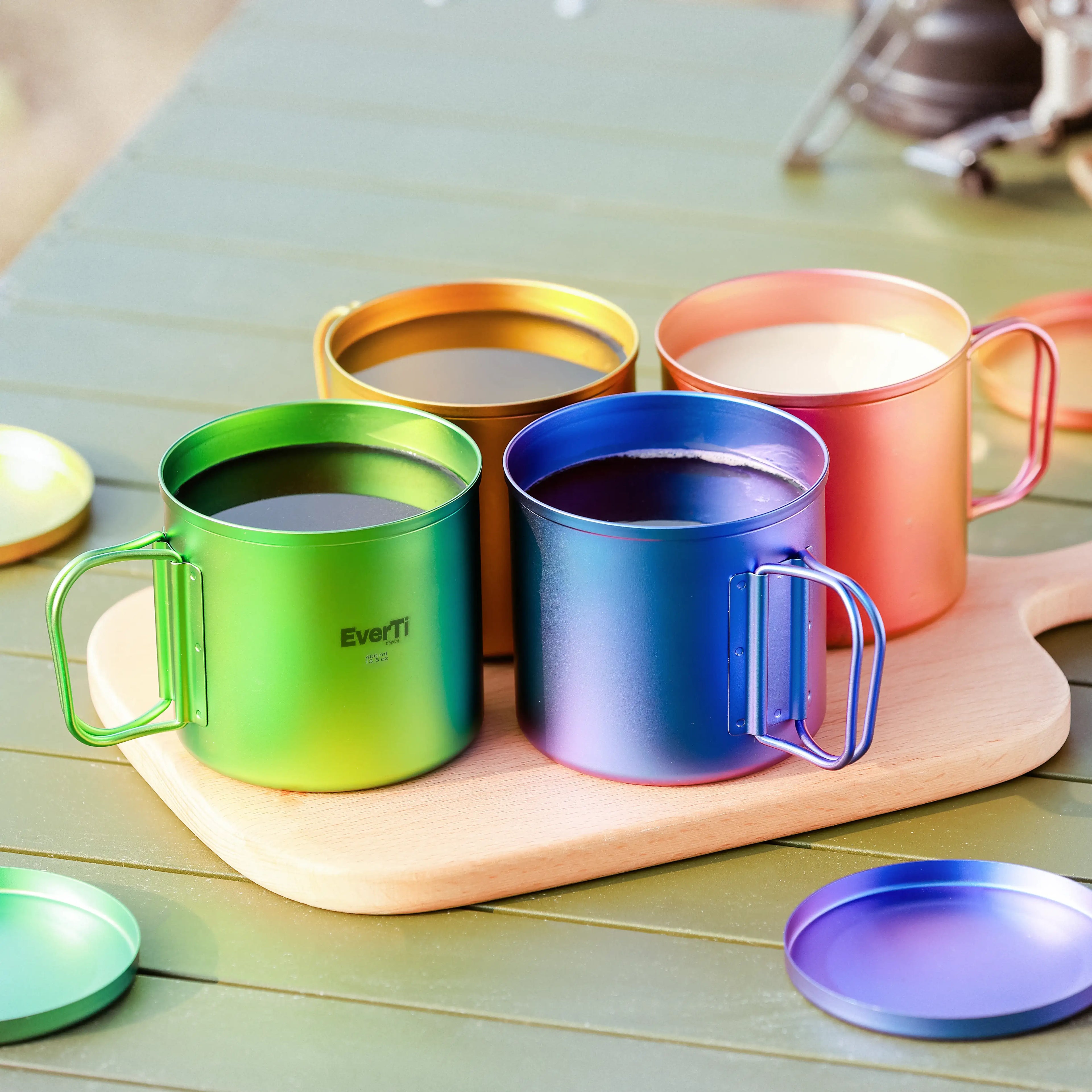 Aura Non-Coating Titanium Mug – 400ml – Pink Mist