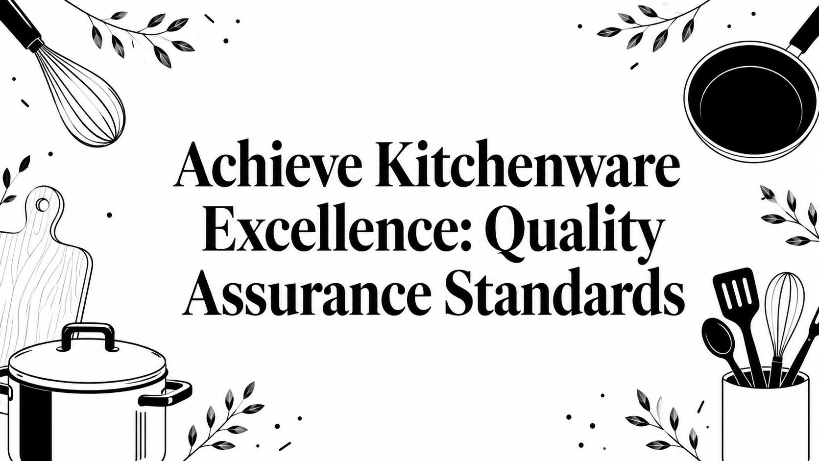 Achieve Kitchenware Excellence: Quality Assurance Standards